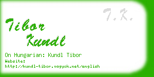 tibor kundl business card